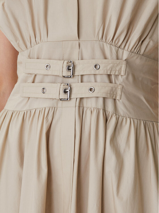 DKNY DKNY Kleid für den Alltag DJ6D9194 Beige Regular Fit