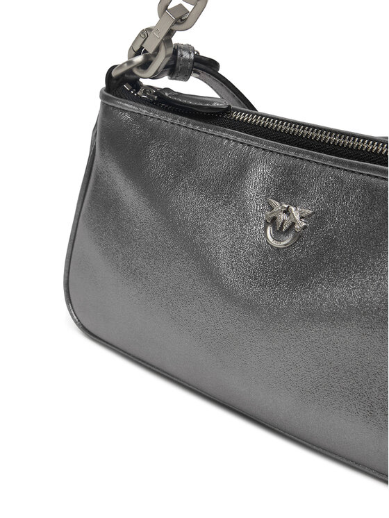 PINKO PINKO Käekott Half Moon Baguette Mini AI 25-26 PLTT 105069 A2O9 Hõbedane