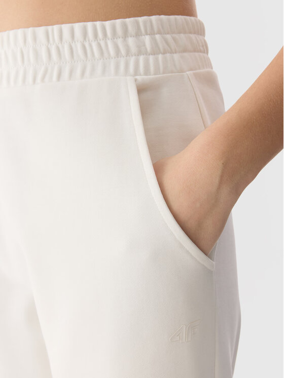 4F 4F Pantaloni da tuta 4FRSS24TTROF1054-11S Bianco Regular Fit