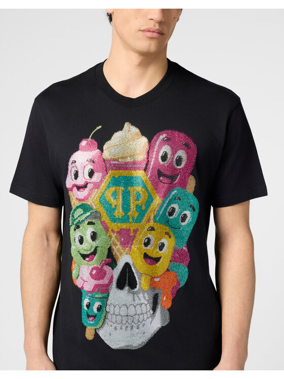PHILIPP PLEIN PHILIPP PLEIN T-Shirt 30614 Czarny Regular Fit