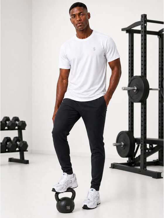 Jigga Wear Jigga Wear Koszulka techniczna 131623 Biały Regular Fit