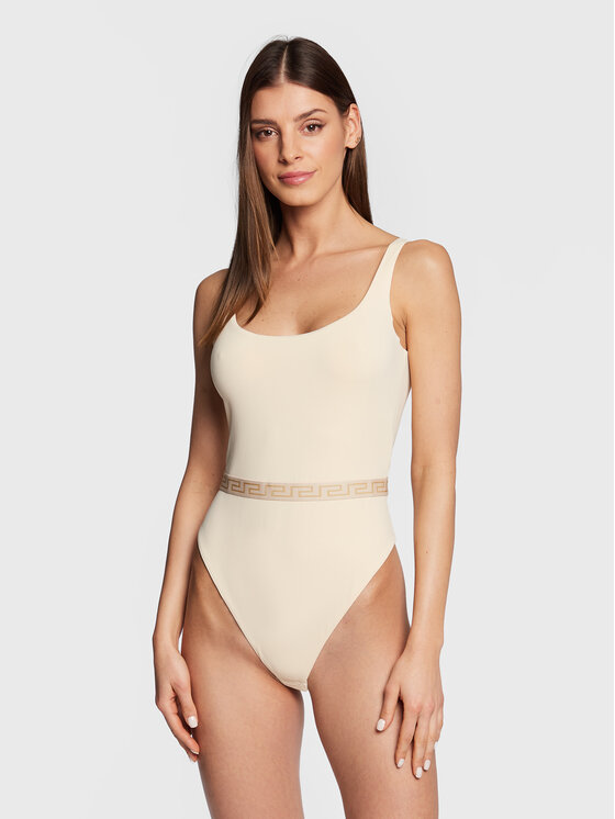 Versace Боди Greca Tonal 1006392 Бежов