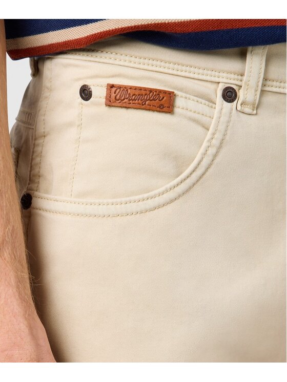 Wrangler Wrangler Spodnie materiałowe TEXAS SLIM Beżowy Slim Fit
