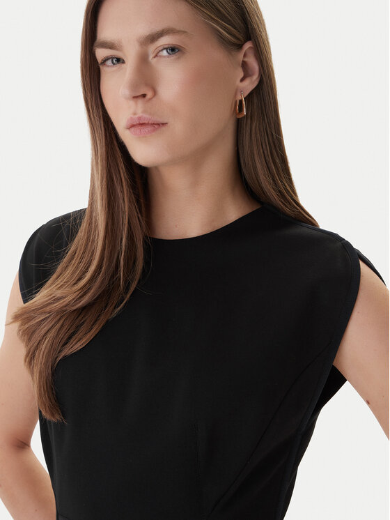 BOSS BOSS Kokteilinė suknelė Detira1 50551898 Juoda Slim Fit