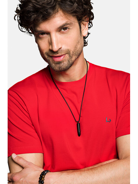 Lancerto Lancerto T-Shirt Linus TS073123000025 Czerwony Regular Fit