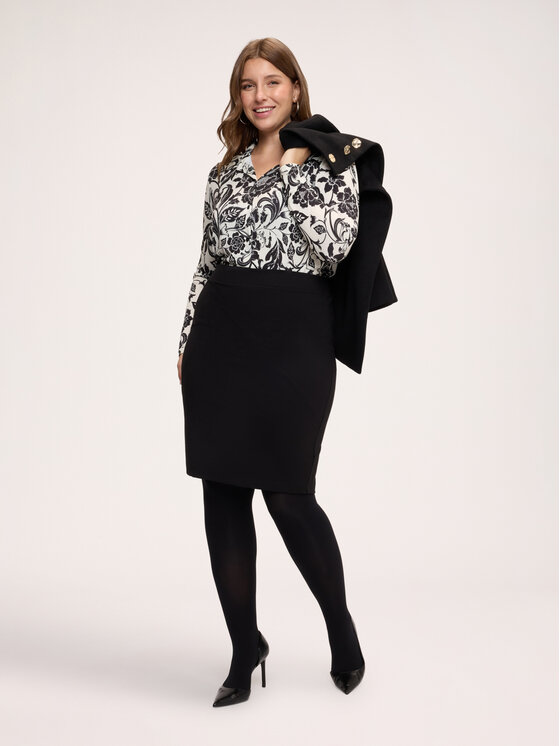 Fiorella Rubino Fiorella Rubino Spódnica midi 1014L000543N033 Czarny Slim Fit