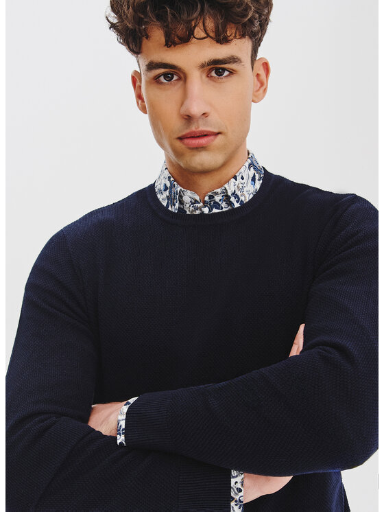 Pako Lorente Pako Lorente Sweter P25WF-2X-001 Granatowy Classic Fit