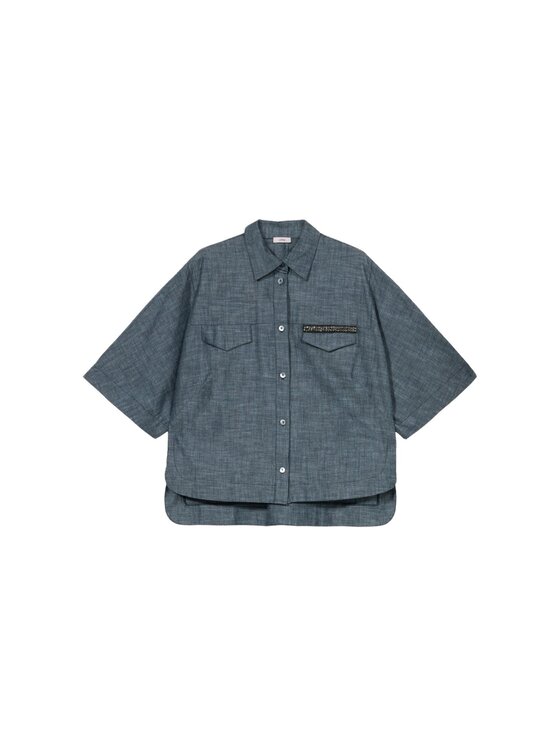 Oltre Oltre Camicia 5207J200768N034 Blu Over Fit