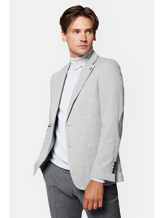 Lancerto Lancerto Marynarka Tortosa MA131223000005 Szary Slim Fit