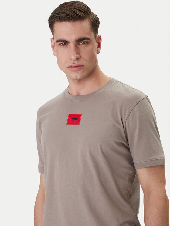 HUGO HUGO T-Shirt Diragolino212 50447978 Béžová Regular Fit