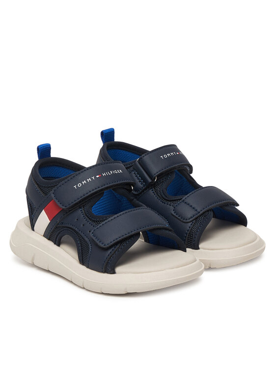 Tommy Hilfiger Tommy Hilfiger Sandále Velcro Sandal T1B2-34386-1591 Tmavomodrá