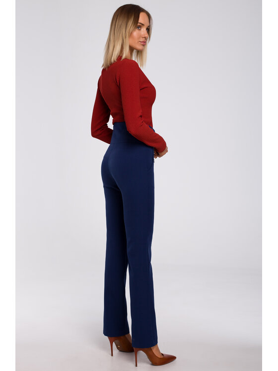 Made of Emotion Made of Emotion Pantaloni da donna M530 Blu scuro
