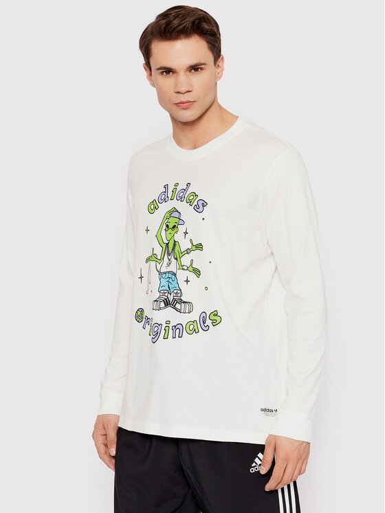 adidas Longsleeve krekls Stoked Alien HC7142 Balts Regular Fit