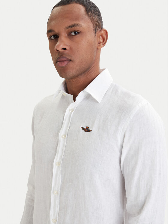 Aeronautica Militare Aeronautica Militare Cămașă 261CA1321UCT03089 Alb Regular Fit