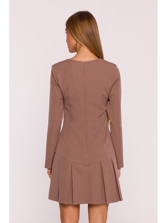 Made of Emotion Made of Emotion Sukienka wieczorowa M872 Brązowy Modern Slim Fit