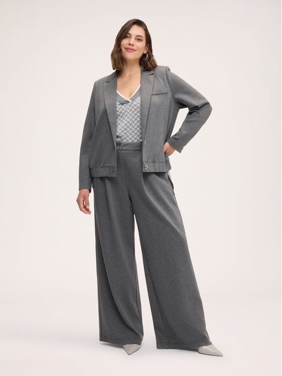 Fiorella Rubino Fiorella Rubino Spodnie materiałowe P067L002458N013 Szary Flared Fit