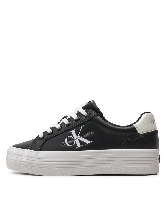 Calvin Klein Jeans Calvin Klein Jeans Tenisice Vulc Flatform Laceup Lth YW0YW01474 Crna