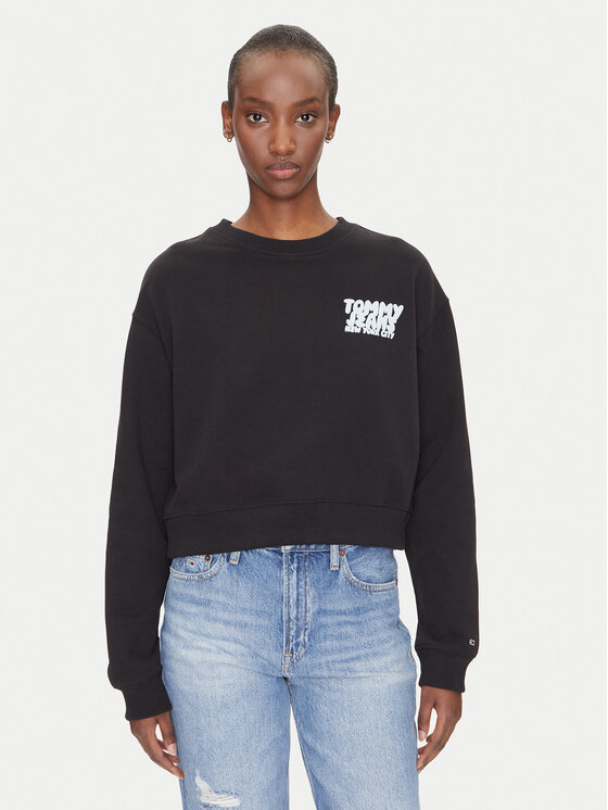 Tommy Jeans Tommy Jeans Pulóver DW0DW21345 Fekete Relaxed Fit