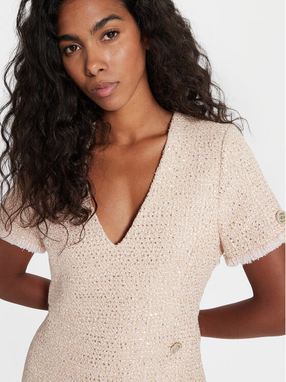 TWINSET TWINSET Kötött ruha 241TP2425 Rózsaszín Slim Fit