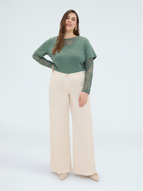 Fiorella Rubino Fiorella Rubino Bluzka G08KL009087N025 Zielony Regular Fit