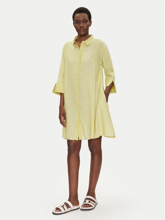 Iconique Iconique Φόρεμα πουκάμισο IC25-026 Πράσινο Relaxed Fit