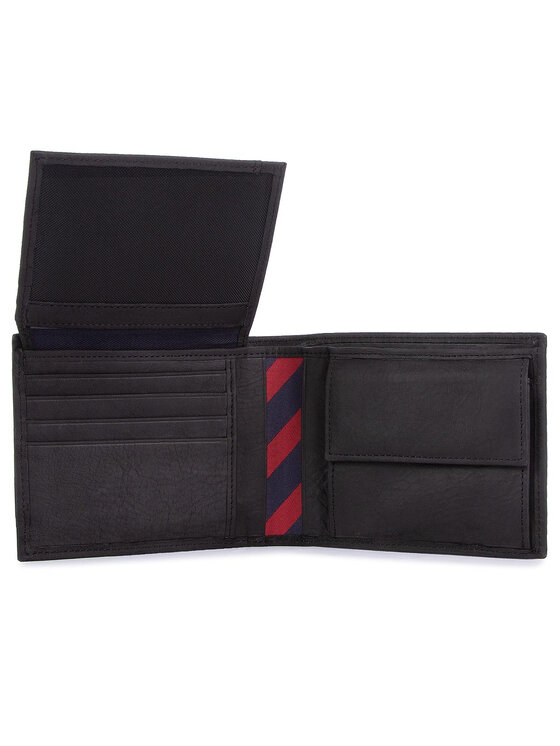 Tommy Hilfiger Tommy Hilfiger Große Herren Geldbörse Johnson Cc Flap And Coin Pocket AM0AM00660/82566 Schwarz