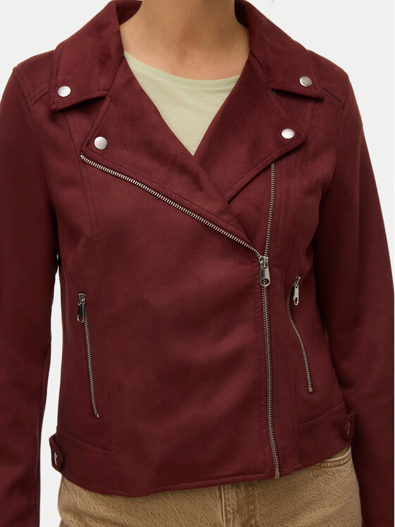 Vero Moda Vero Moda Geacă din imitație de piele Jose 10300938 Vișiniu Regular Fit