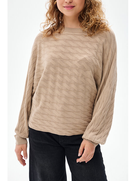 blue shadow blue shadow Bluzka Kally Brązowy Regular Fit
