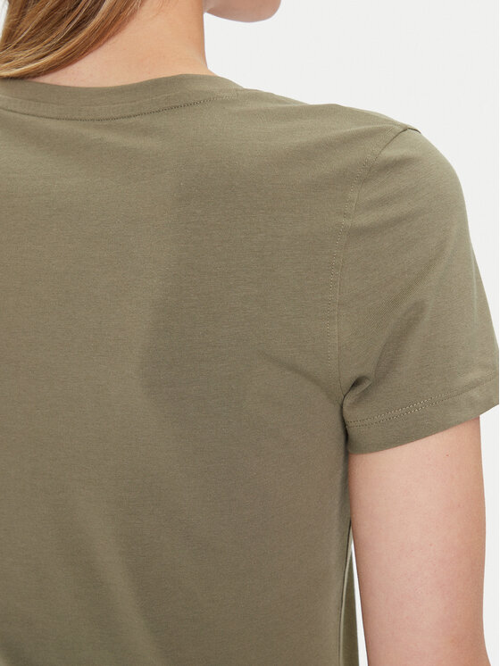 Guess Guess T-Shirt W5YI16 J1314 Zielony Regular Fit