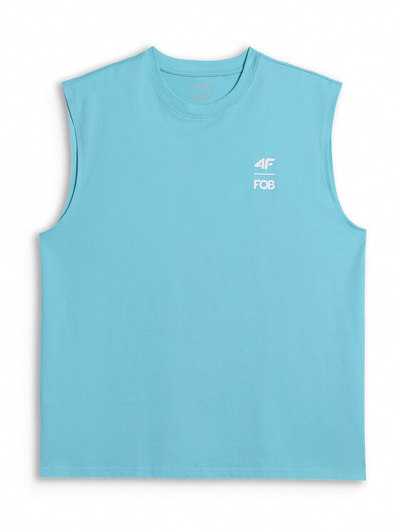 4F 4F Tank top FOB SUMMER Turkusowy Loose Fit