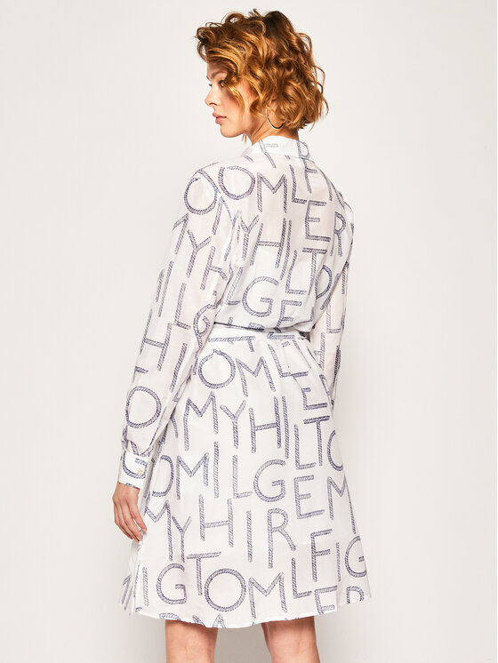 Tommy Hilfiger Tommy Hilfiger Robe chemise Leila WW0WW27806 Blanc Regular Fit