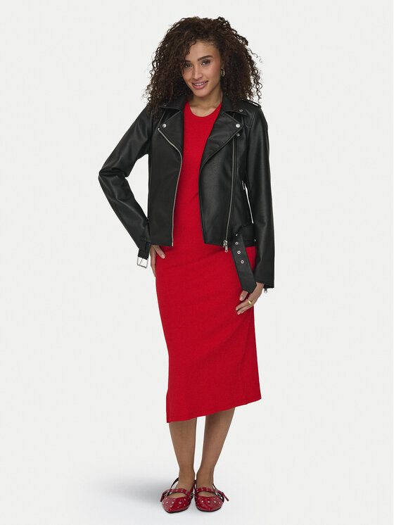 ONLY ONLY Jakna iz umetnega usnja Mille 15357332 Črna Slim Fit