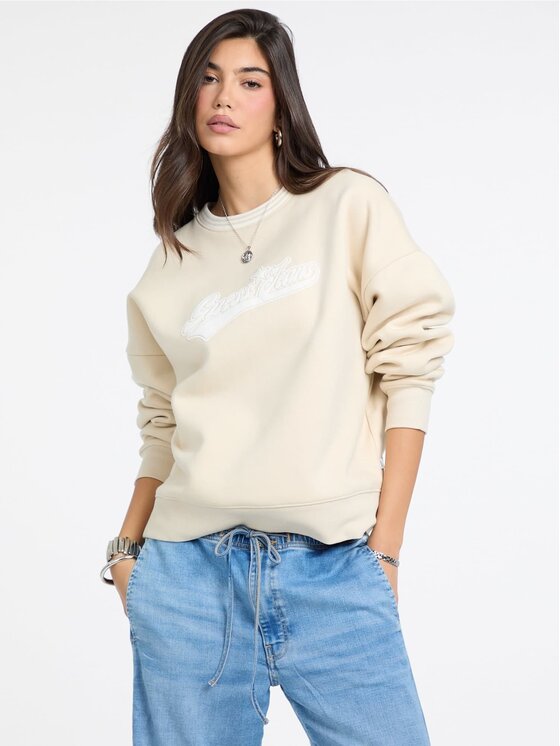 Guess Jeans Guess Jeans Bluza 179920 Beżowy Classic Fit