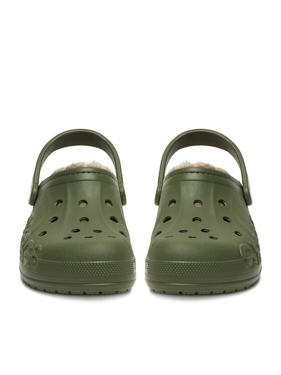 Crocs Crocs Natikači C-BAYA LINED CLOG 205969-3TC Zelena