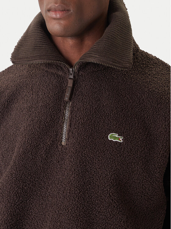 Lacoste Lacoste Fleecová mikina SH5500 Hnedá Relaxed Fit