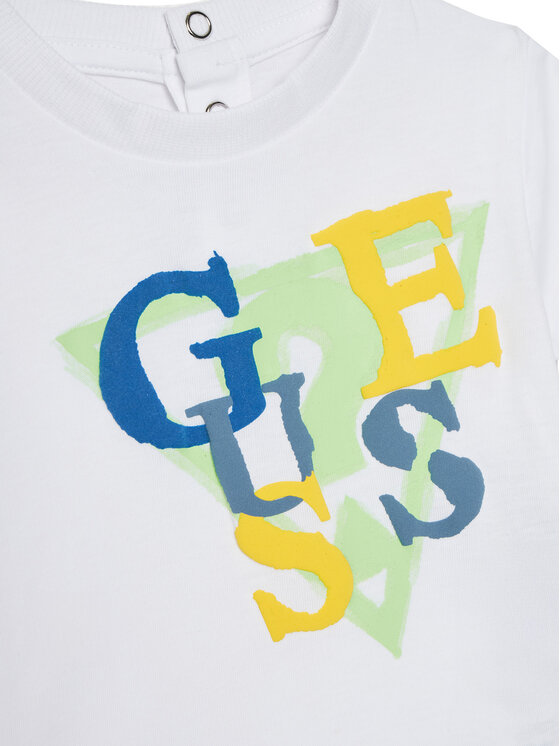 Guess Guess Tricou I5GI01 K8HM4 Alb Regular Fit