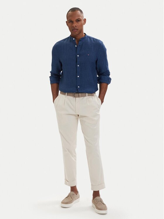 Tommy Hilfiger Tommy Hilfiger Krekls MW0MW39271 Zils Slim Fit