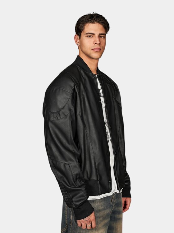 MADE BY SOCIETY MADE BY SOCIETY Kurtka anorak Matt Frame - J17959 Czarny Basic Fit