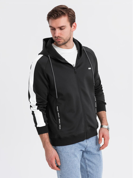 Ombre Ombre Mikina OM-SSZP-0210 Černá Regular Fit