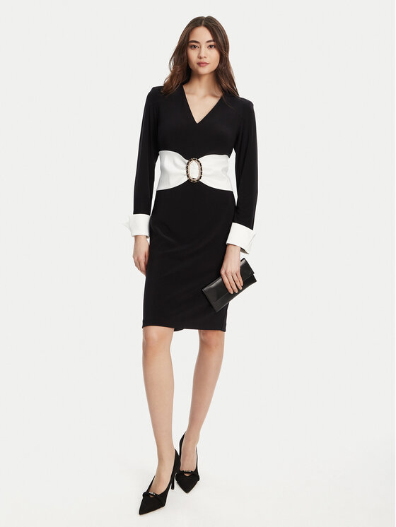 Joseph Ribkoff Joseph Ribkoff Koktejlové šaty 253768 Černá Slim Fit
