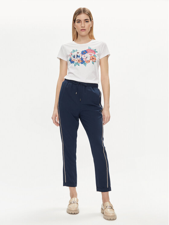 Liu Jo Sport Liu Jo Sport Szövet nadrág TA4088 TS423 Sötétkék Regular Fit
