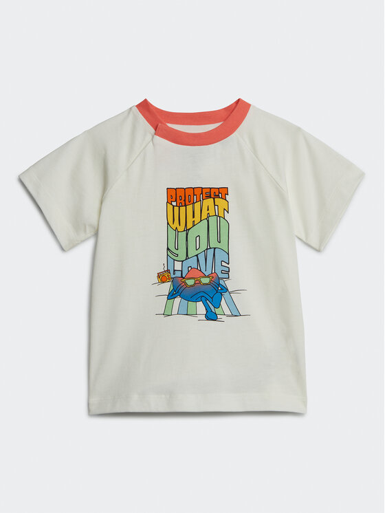 adidas Tričko Graphic Print T-Shirt IB8607 Biela Regular Fit