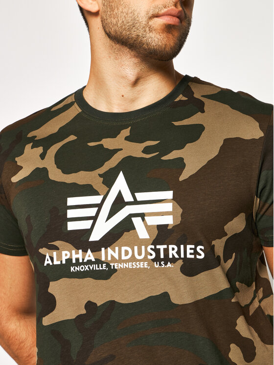 Alpha Industries Alpha Industries T-Shirt Basic 100501C Zelená Regular Fit