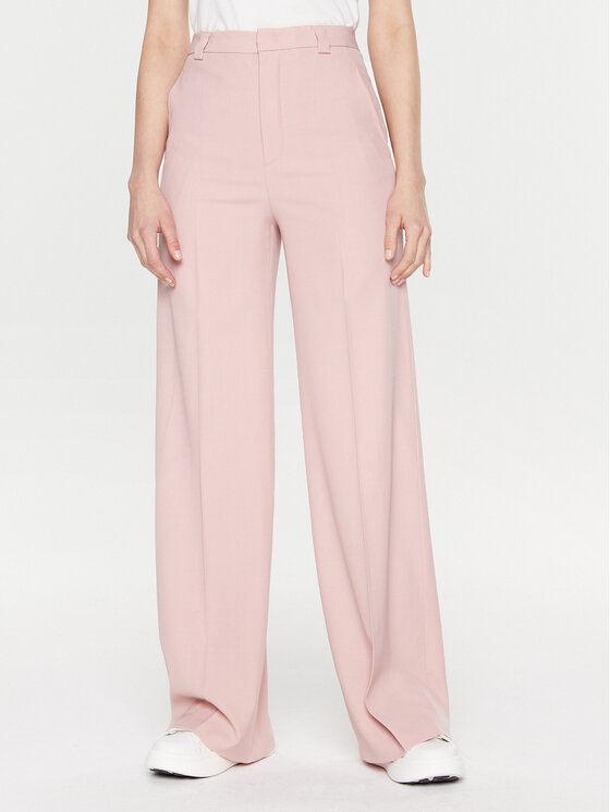 Red Valentino Auduma bikses 1R0RBG00 Rozā Wide Leg