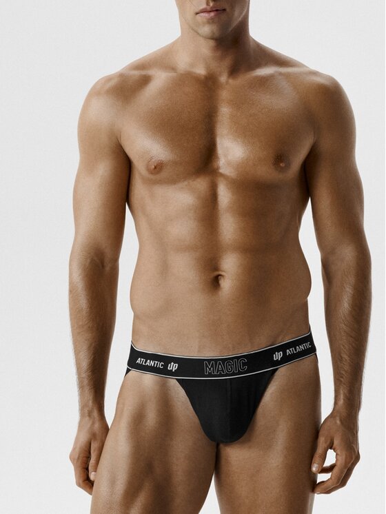 Atlantic Atlantic Slipy Jock Strap magic pocket Czarny