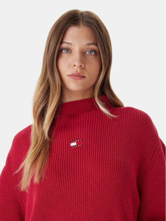 Tommy Jeans Tommy Jeans Megztinis Badge DW0DW21676 Rožinė Relaxed Fit