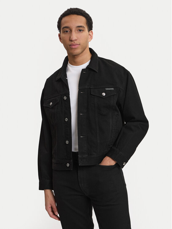 Calvin Klein Jeans Geacă de blugi 90S Ck Classic LV04RF706G Negru Regular Fit