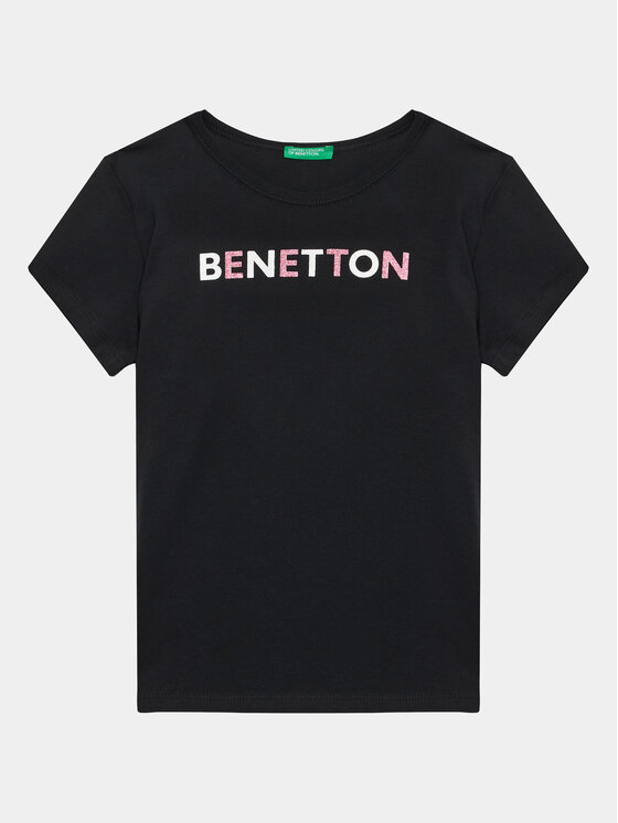 United Colors Of Benetton United Colors Of Benetton T-shirt 3I1XC10D1 Nero Regular Fit