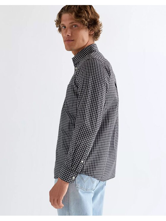 Wrangler Wrangler Koszula 112378031 Czarny Regular Fit