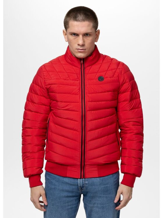 PITBULL PITBULL Kurtka przejściowa NAYLOR Czerwony Regular Fit